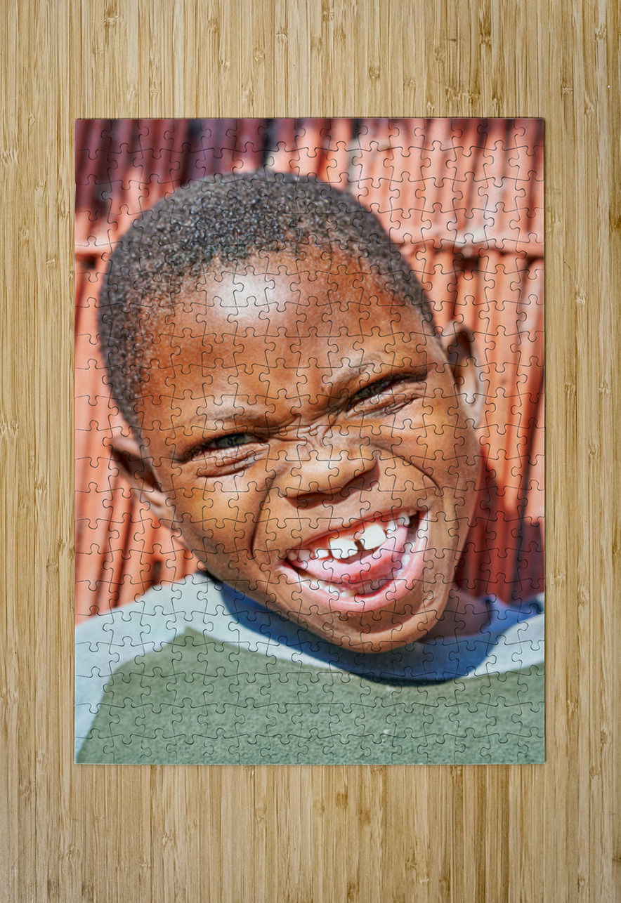 Joyful child smiles in Kavango Region of Namibia Marco Brivio Puzzle printing