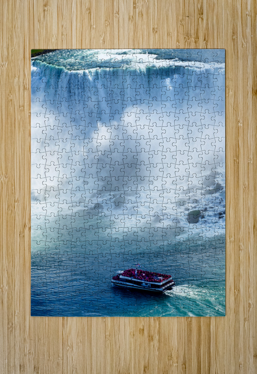 Tourists on a boat near Niagara Falls. Marco Brivio Puzzle printing