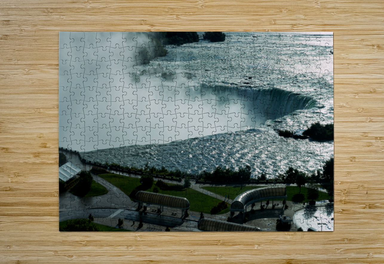 Niagara Falls with powerful water mist and surrounding park. Marco Brivio Puzzle printing
