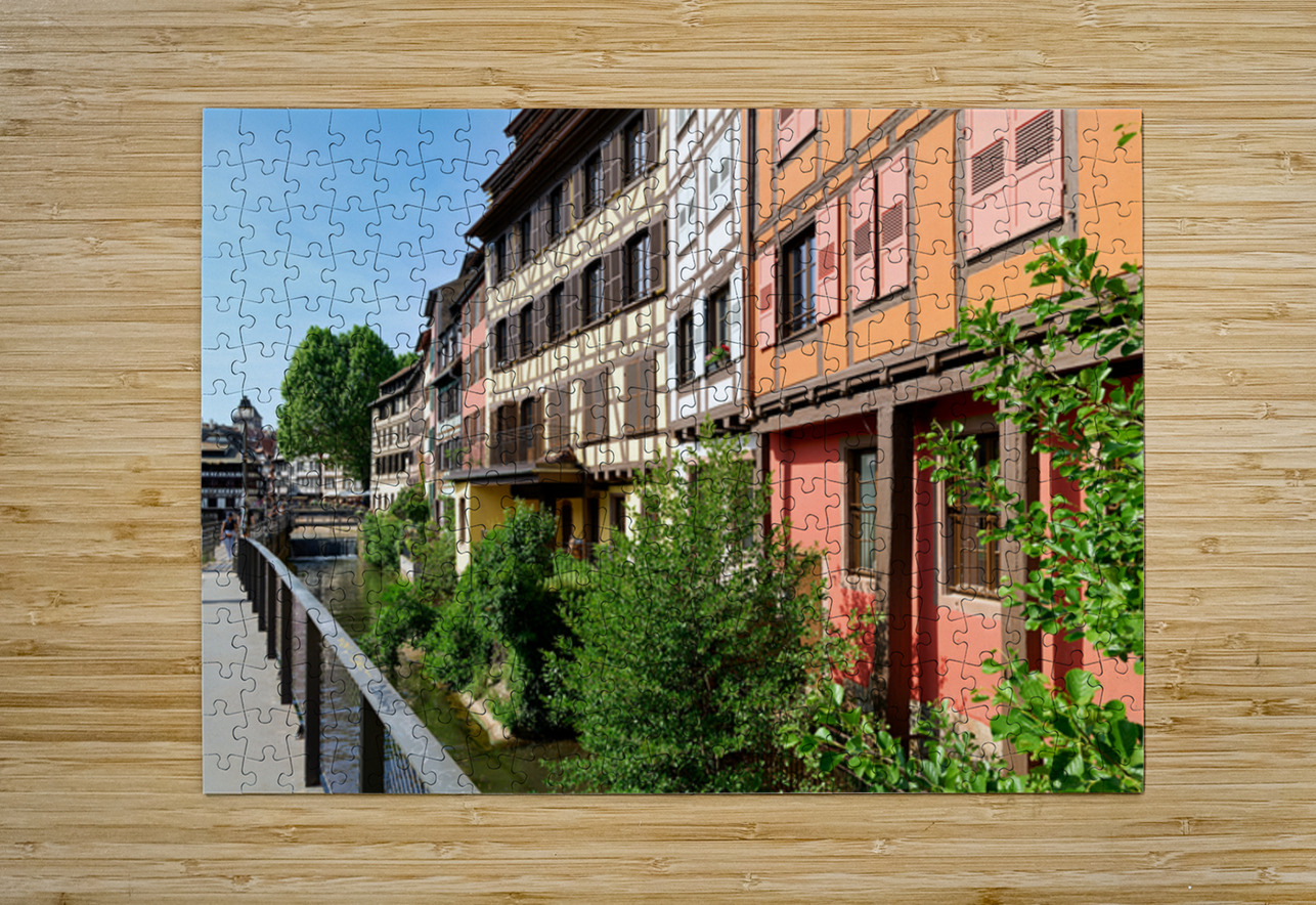 Timber houses by the canal in Strasbourgs Petit France district Marco Brivio Puzzle printing