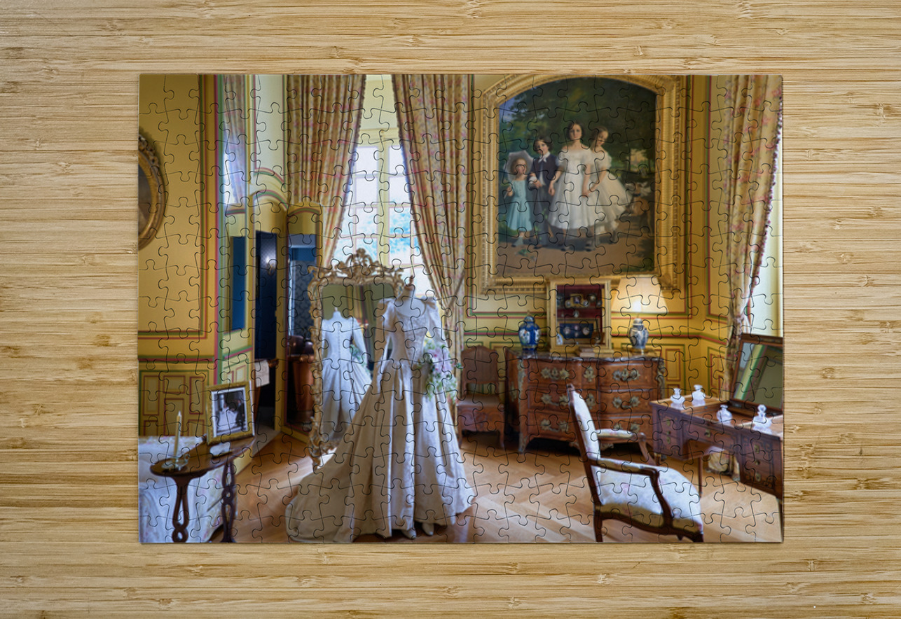 Explore historical fashion in the dress room of Chateau de Cheve Marco Brivio Puzzle printing