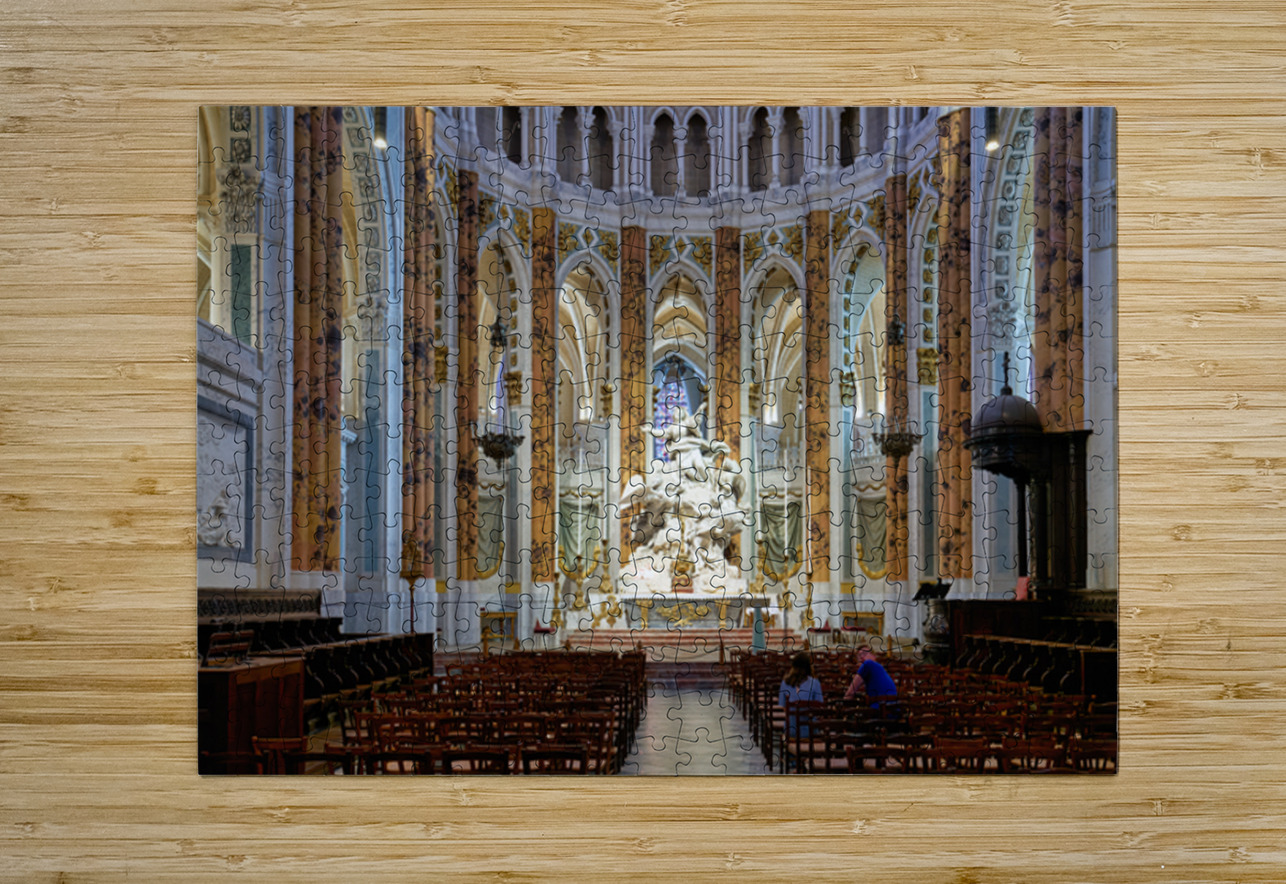 Explore Chartres Cathedral in Chartres France with visitors insi Marco Brivio Puzzle printing