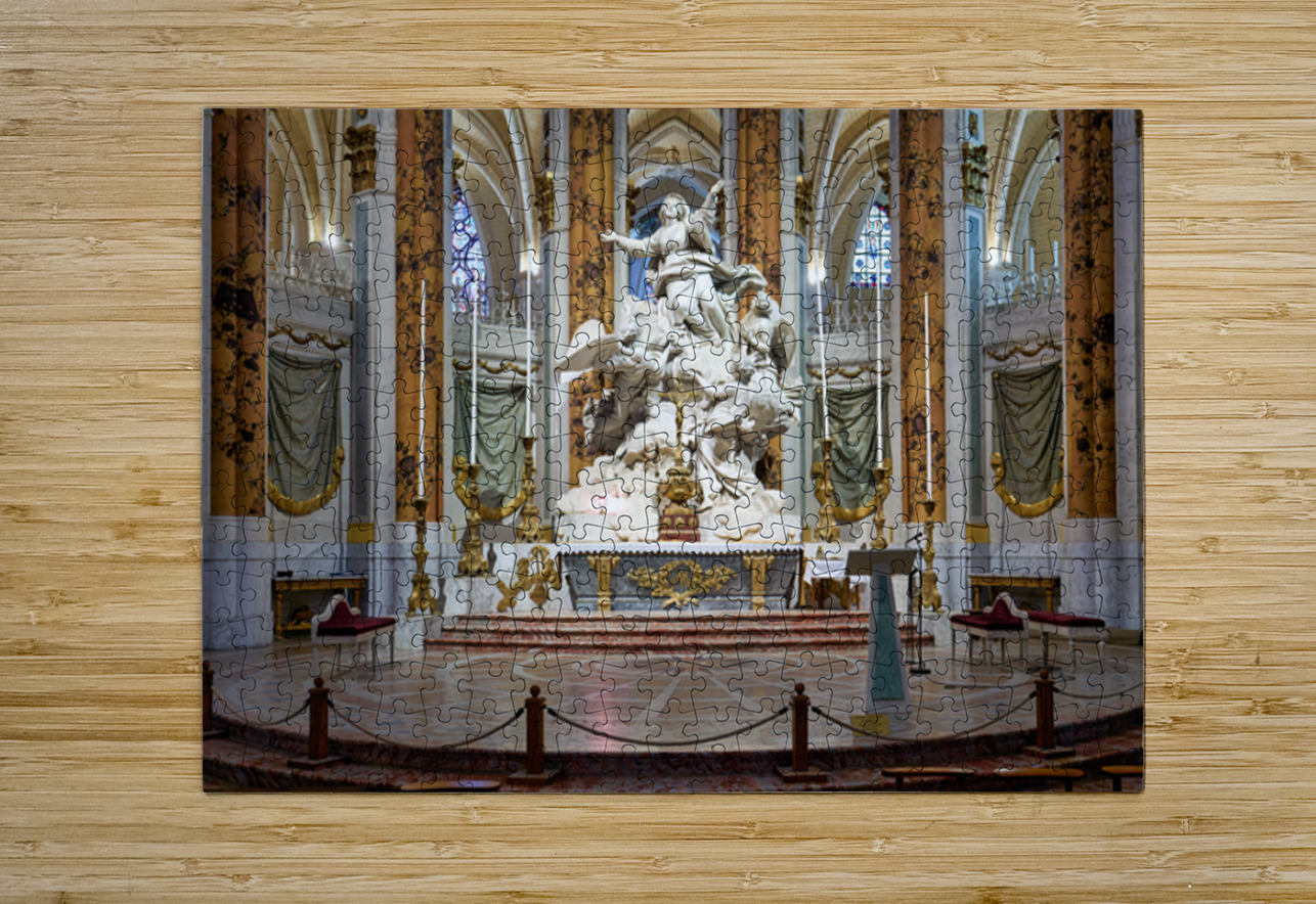 Visit to the large altar in Chartres Cathedral in France Marco Brivio Puzzle printing