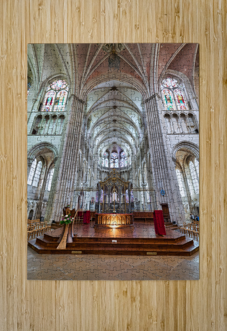 View inside Auxerre Cathedral Saint Etienne in Burgundy France Marco Brivio Puzzle printing