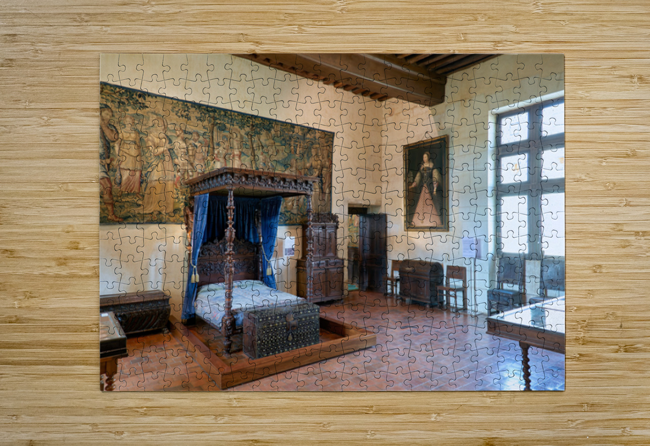 Exploring the interior of Chateau de Chaumont sur Loire in Franc Marco Brivio Puzzle printing