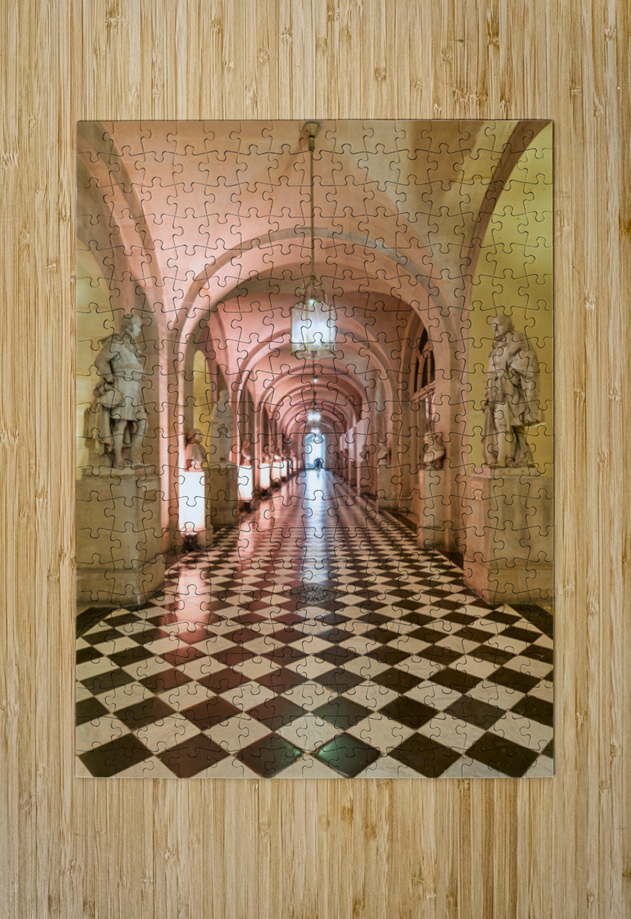 Long hallway with statues in Palace of Versailles Paris France Marco Brivio Puzzle printing