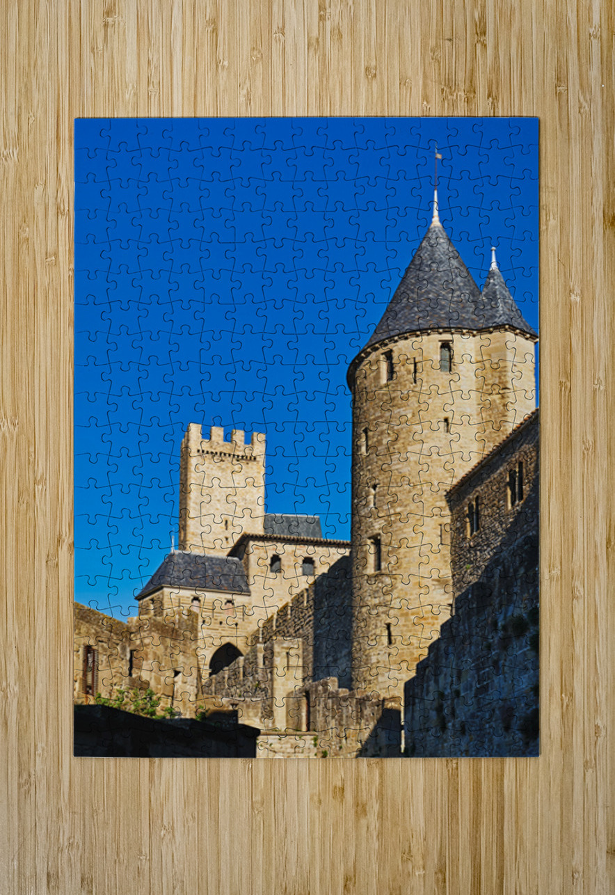 Visit to Carcassonne in France by the medieval fortress walls Marco Brivio Puzzle printing