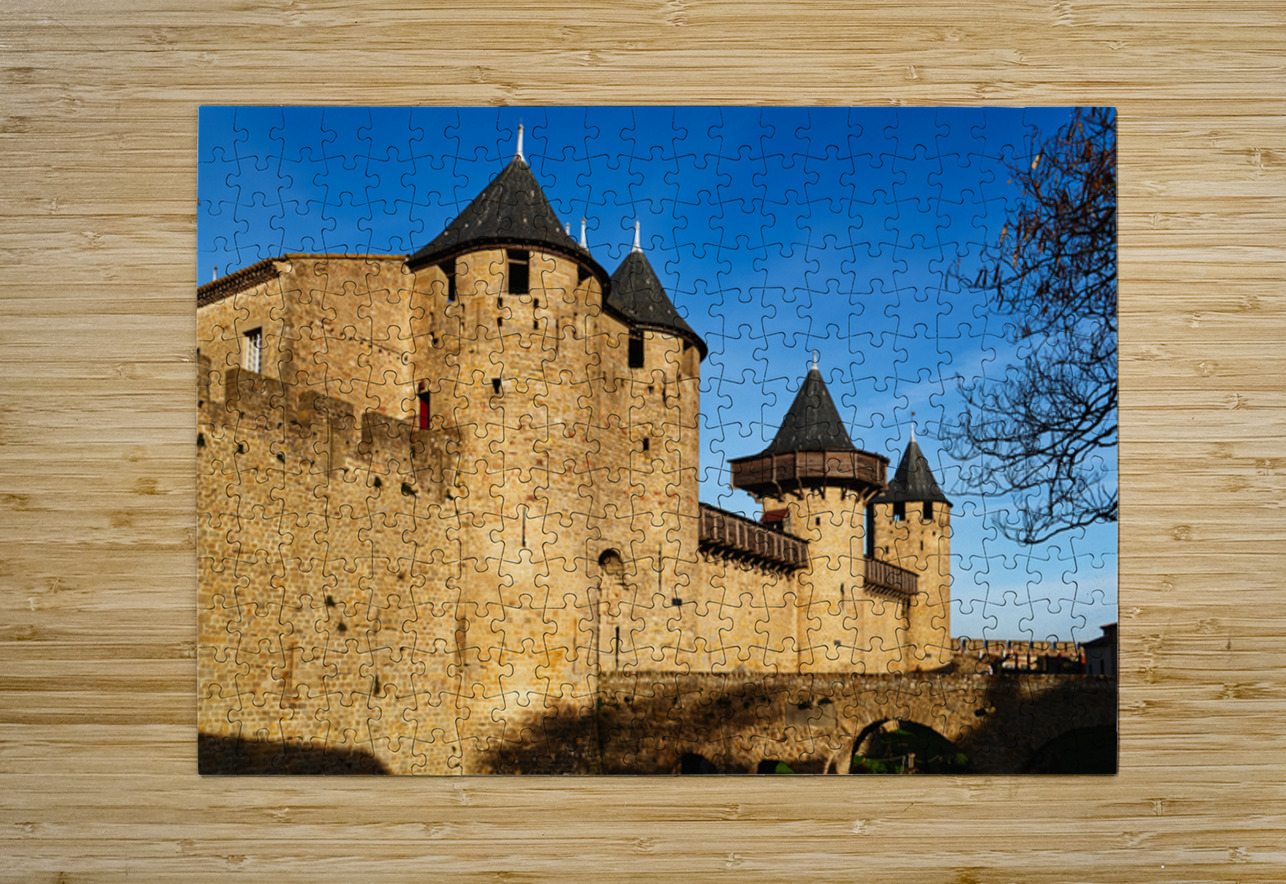 Explore ancient towers and walls of Carcassonne France Marco Brivio Puzzle printing