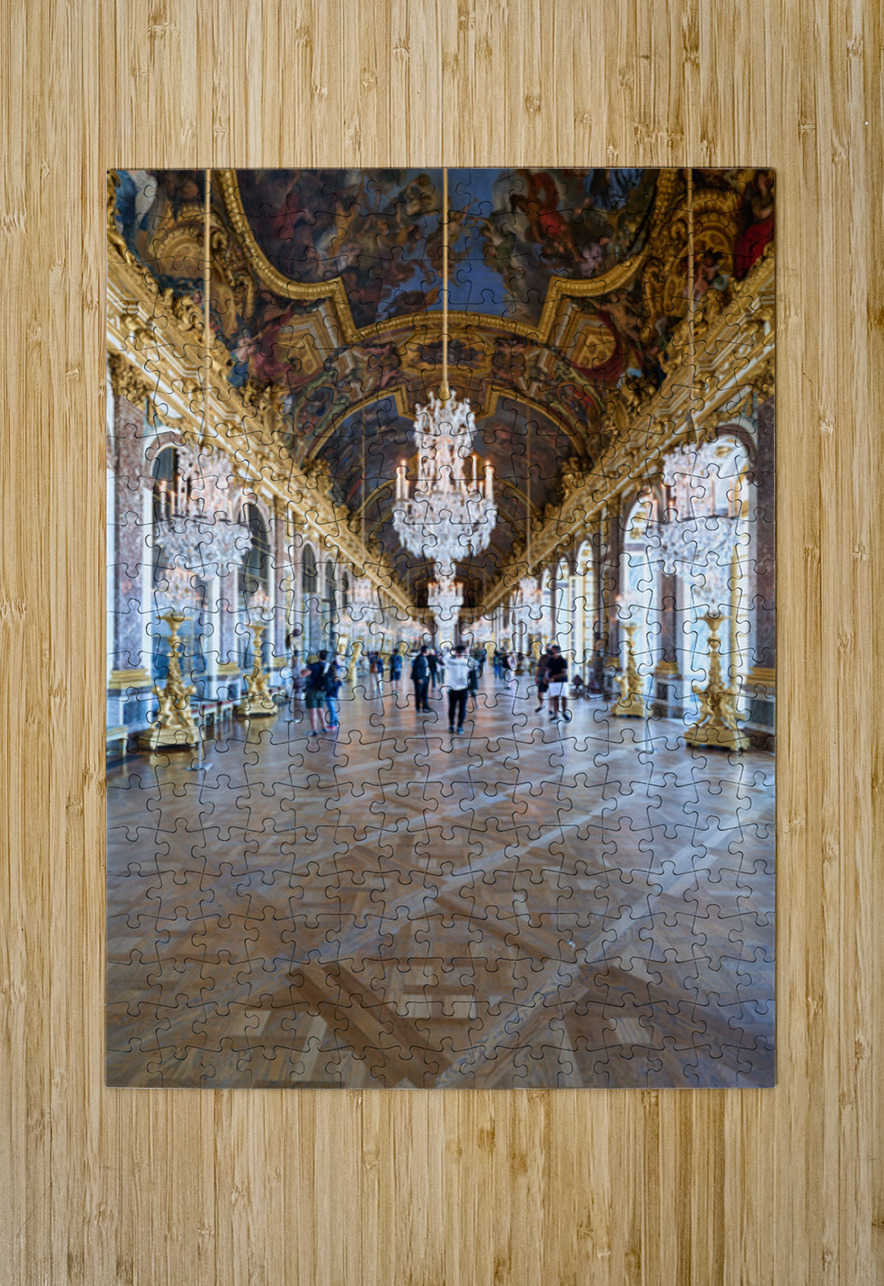Visitors explore the Palace of Versailles Hall of Mirrors Marco Brivio Puzzle printing