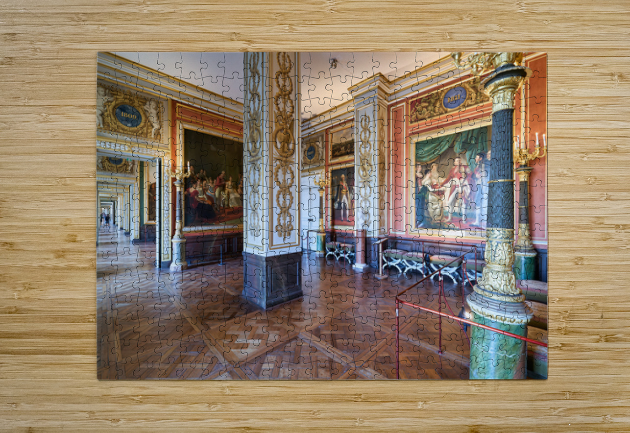 Walk through grand halls in Palace of Versailles in Paris France Marco Brivio Puzzle printing