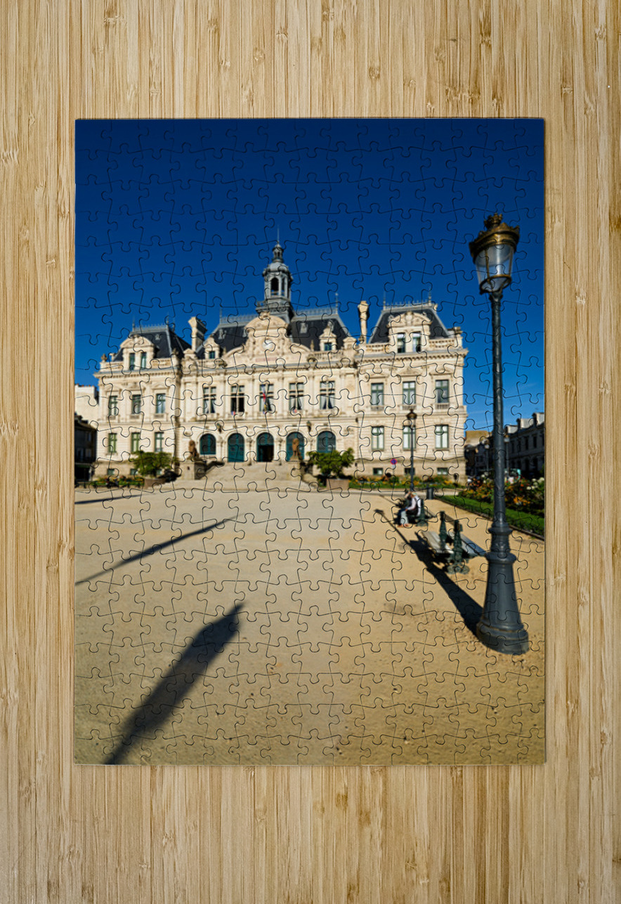 Vannes town hall stands in square on a sunny day in Brittany Fr Marco Brivio Puzzle printing