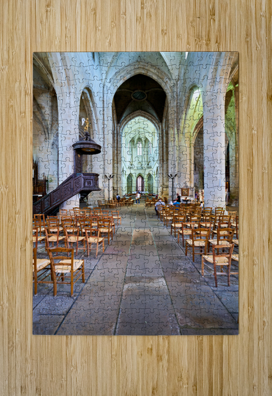 Visit to Eglise Saint Malo in Dinan Brittany France with empty c Marco Brivio Puzzle printing