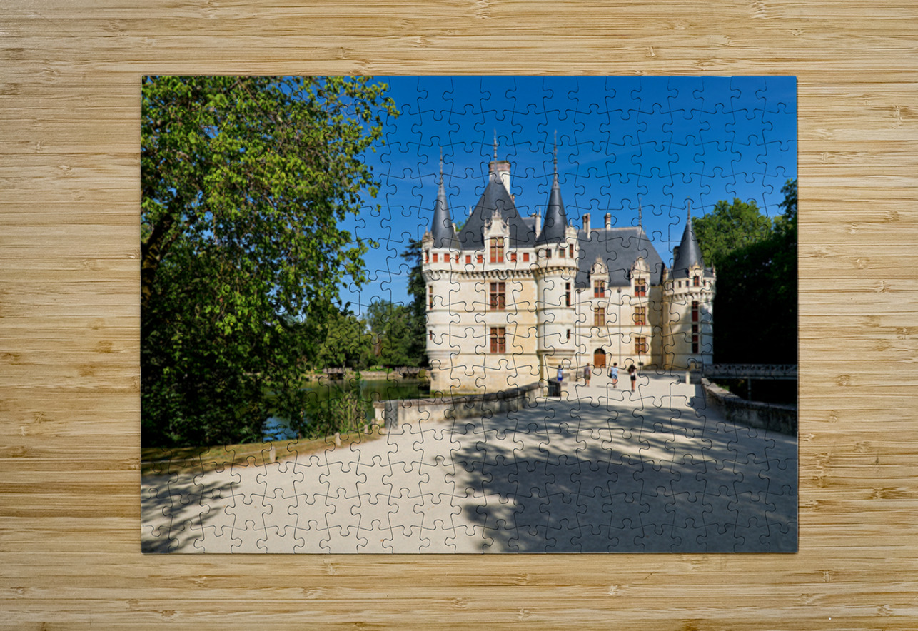 Visit to Azay le Rideau in Loire Valley France on a clear day Marco Brivio Puzzle printing