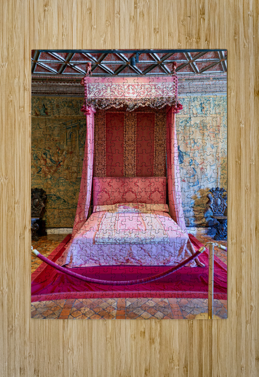 Visit to the historic bedroom of Chateau de Chenonceau in France Marco Brivio Puzzle printing