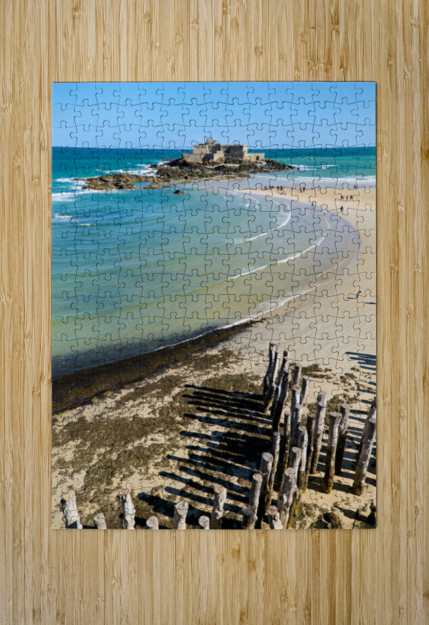 Fort National viewed from Plage de lEventail in Saint Malo Marco Brivio Puzzle printing