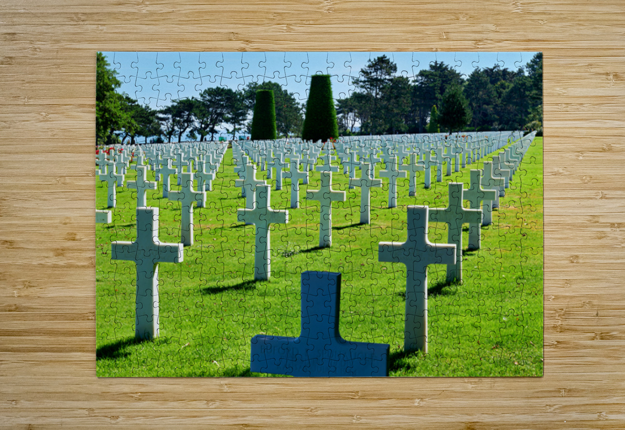 Grave markers at Normandy American Cemetery in Colleville sur Me Marco Brivio Puzzle printing