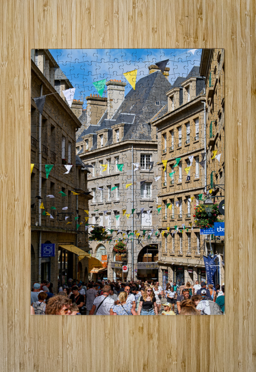 Busy streets in old town of Saint Malo in Brittany France Marco Brivio Puzzle printing