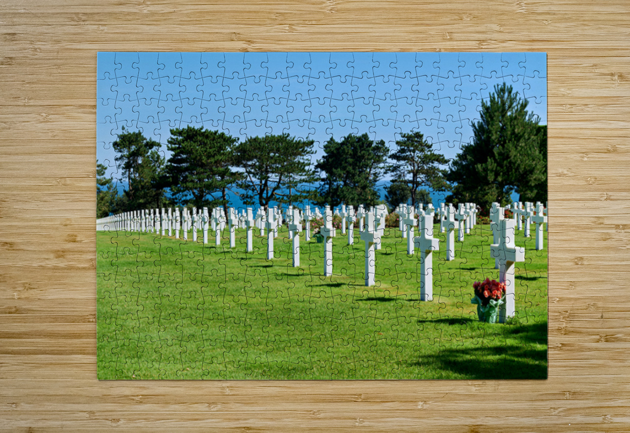 Grave markers at Normandy American Cemetery in Colleville sur Me Marco Brivio Puzzle printing