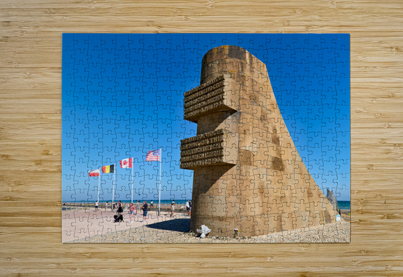 Memorial at Omaha Beach honors those who served in Normandy Marco Brivio Puzzle printing