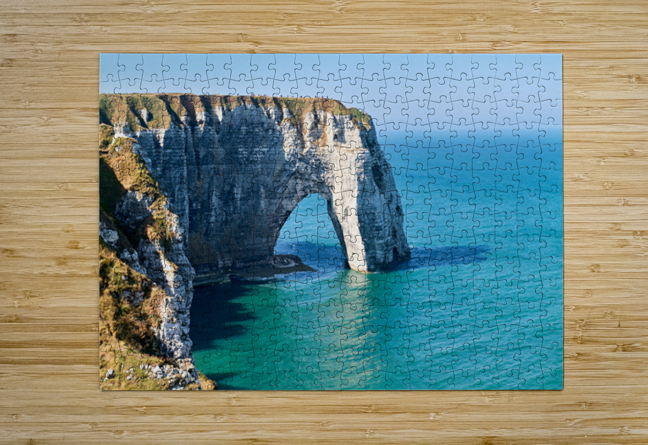 Chalk cliffs of Etretat along the coast of Normandy in France Marco Brivio Puzzle printing