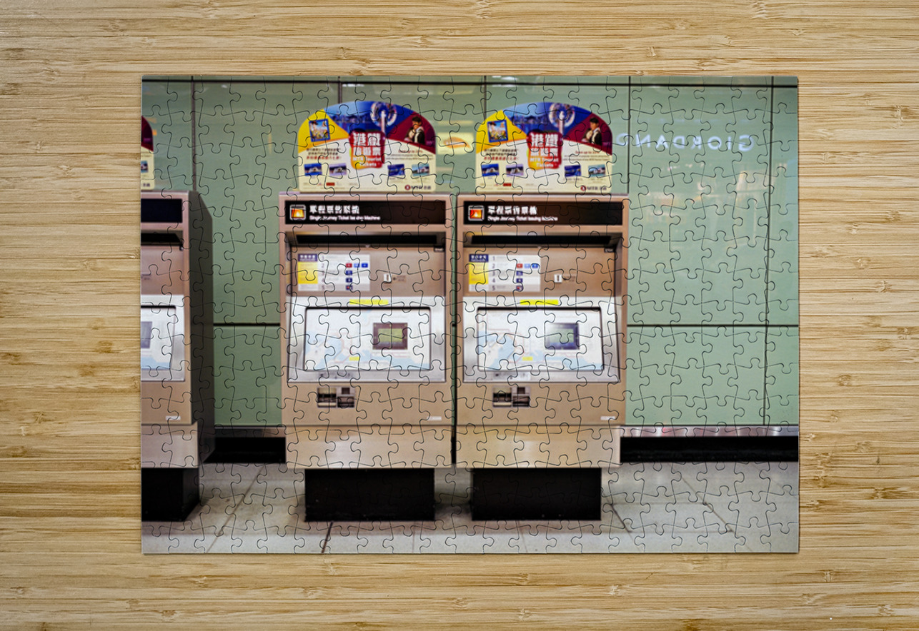 MTR ticket machines for tourists in Hong Kong at station Marco Brivio Puzzle printing