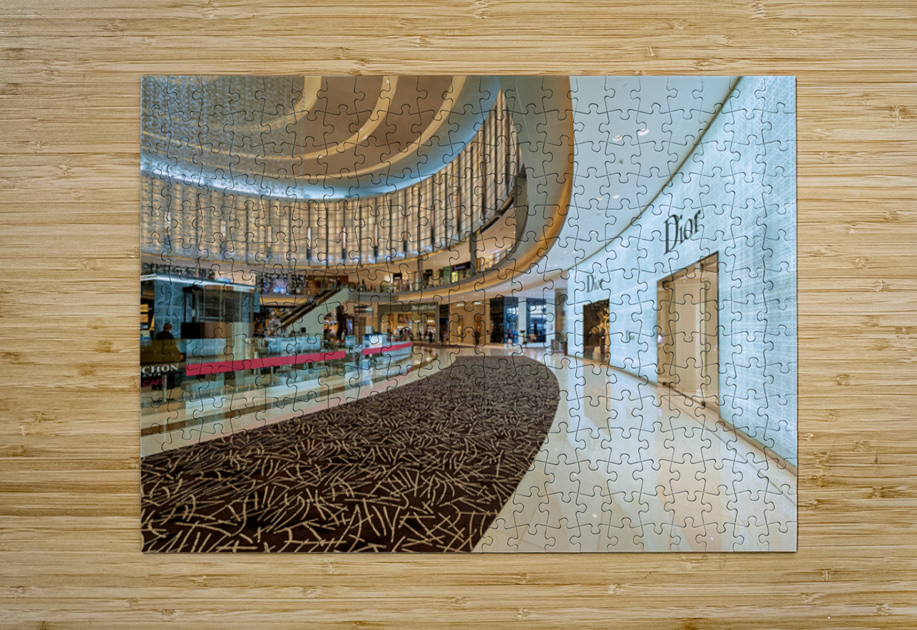 Luxury shopping mall in Dubai with designer stores and cafe Marco Brivio Puzzle printing