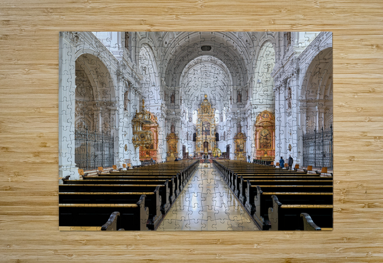 Interior view of St. Michael Church in Munich Germany Marco Brivio Puzzle printing