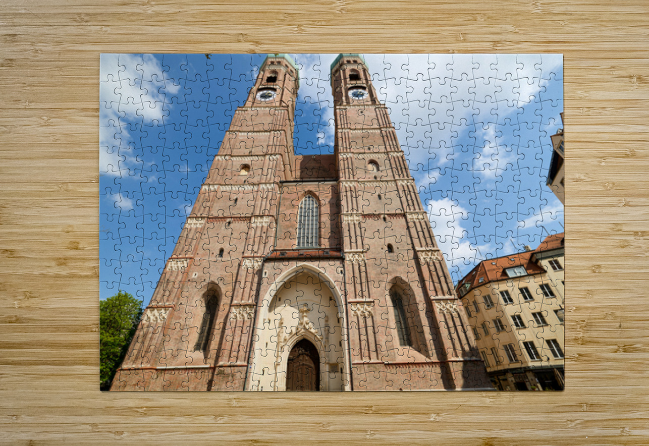 Dom cathedral in Munich Bavaria with clear sky and tall towers Marco Brivio Puzzle printing