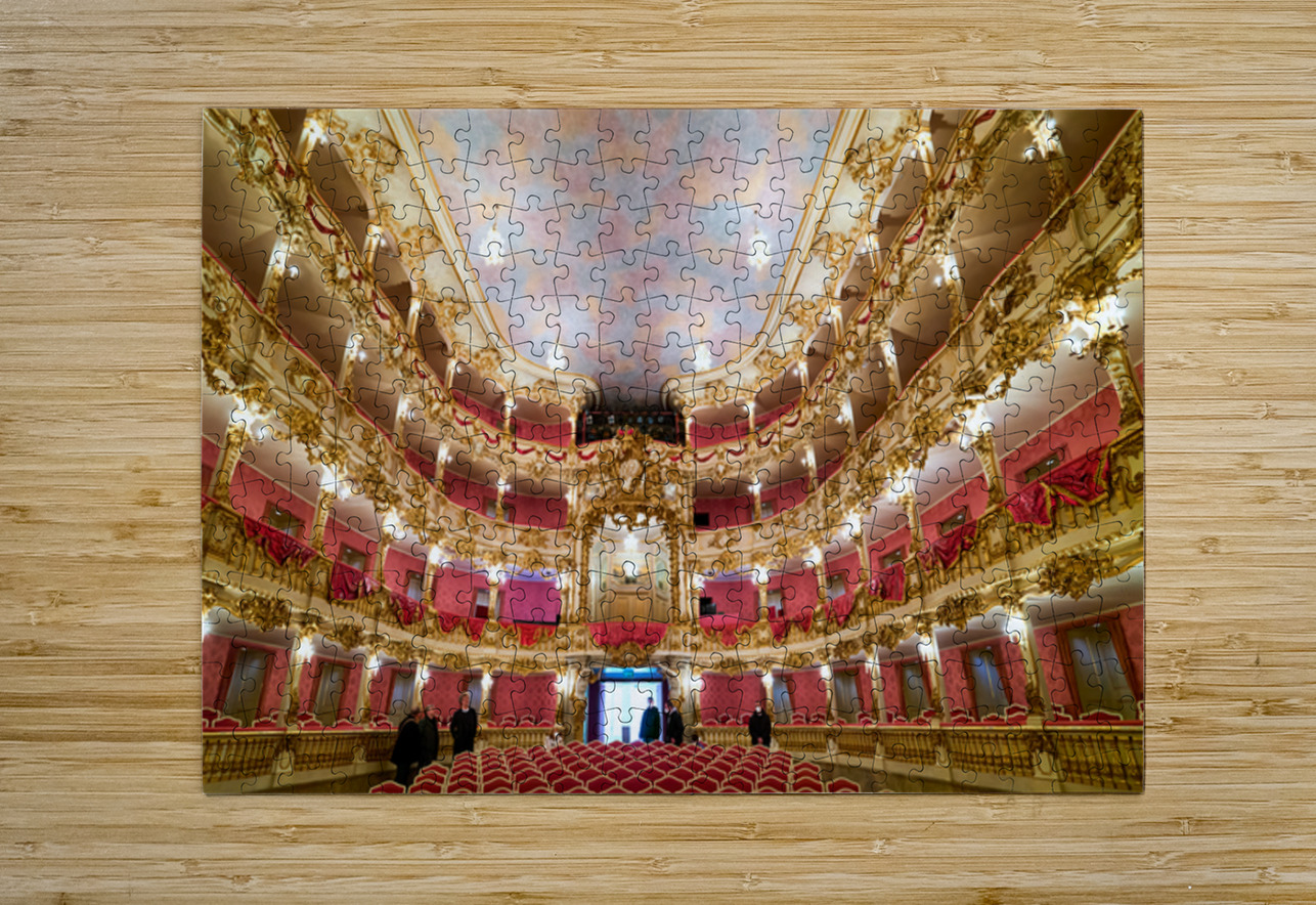 Inside cuvillies theatre at residenz palace in munich germany Marco Brivio Puzzle printing