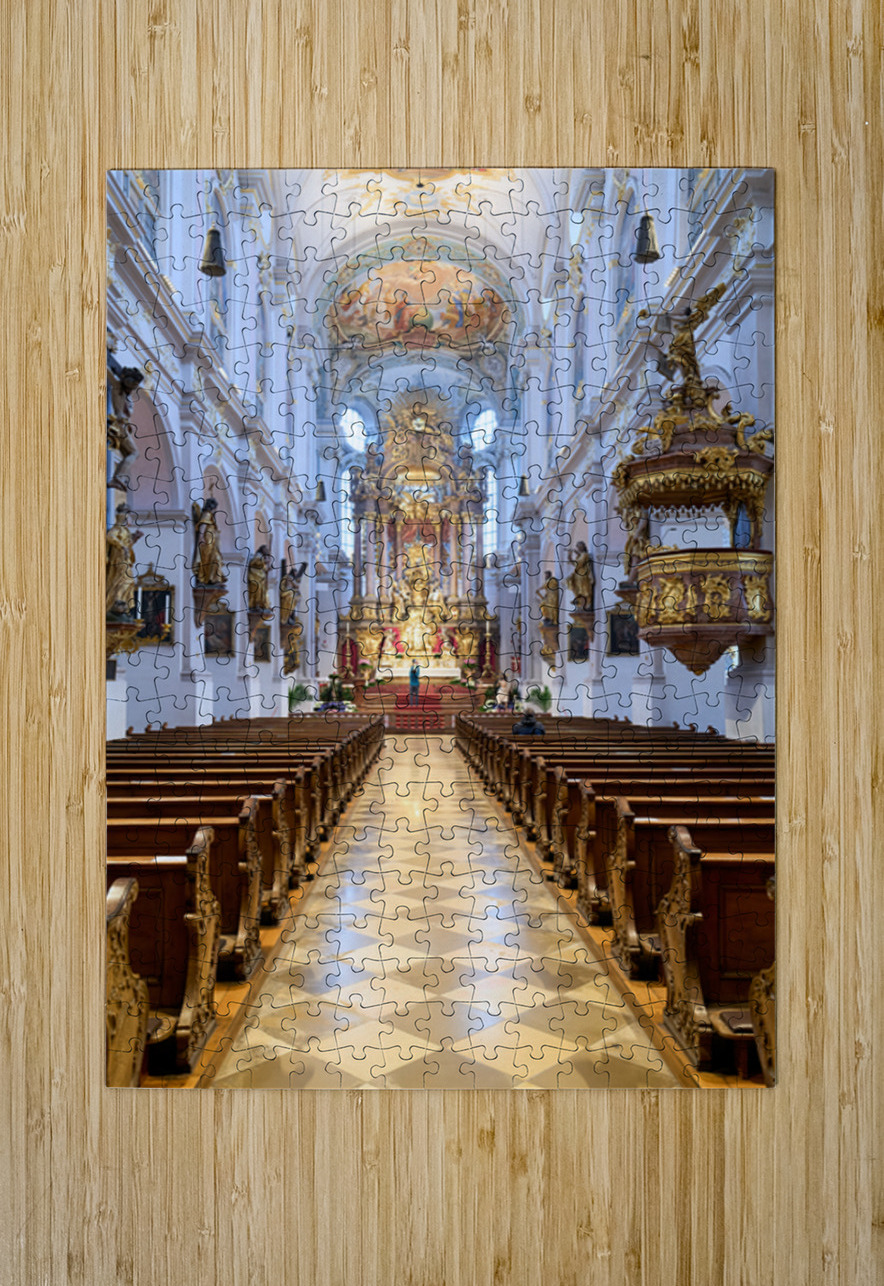 People explore the interior of St Marco Brivio Puzzle printing