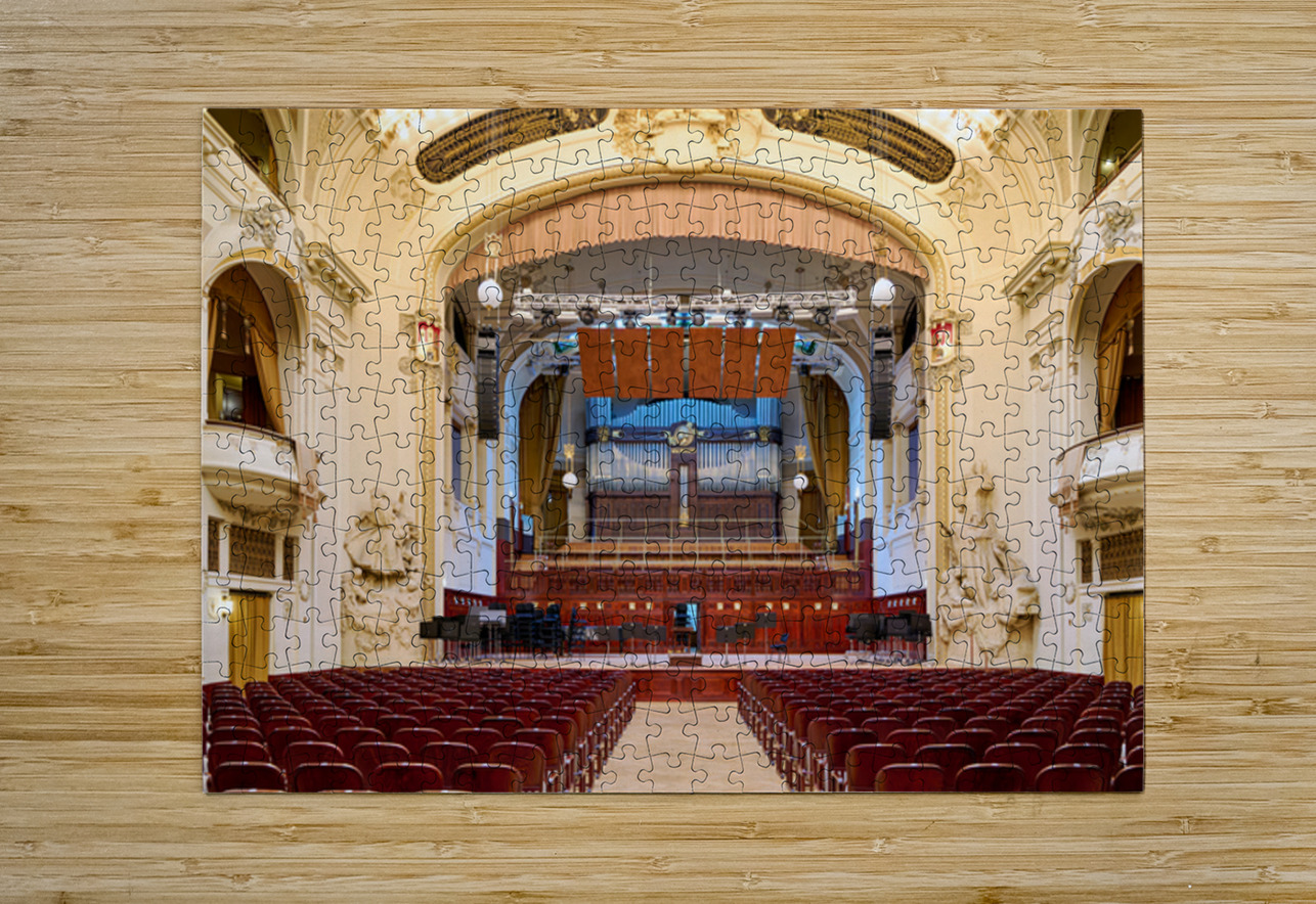 Grand concert hall with organ and empty seats. Marco Brivio Puzzle printing