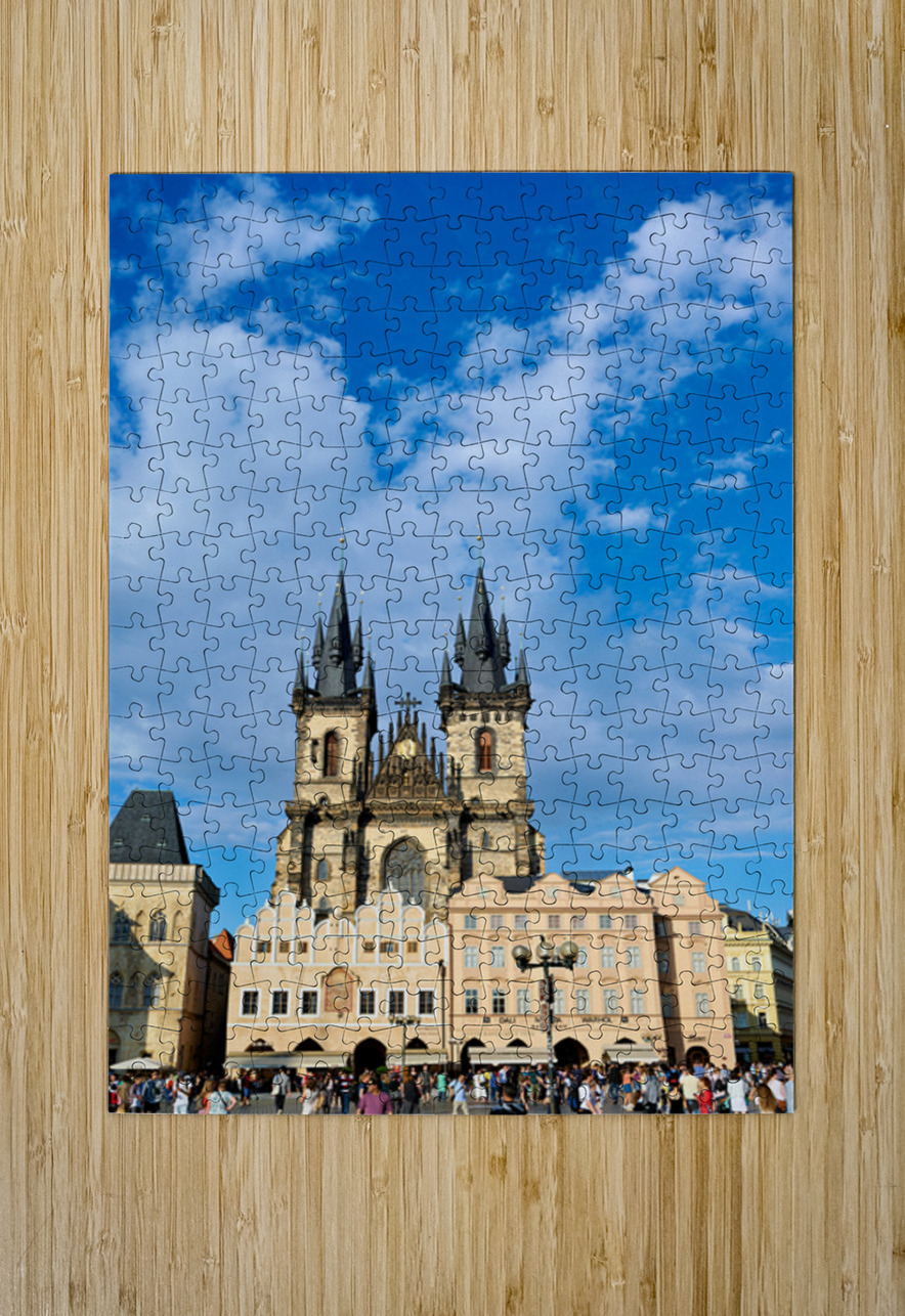 Crowded Old Town Square Prague featuring Týn Church. Marco Brivio Puzzle printing