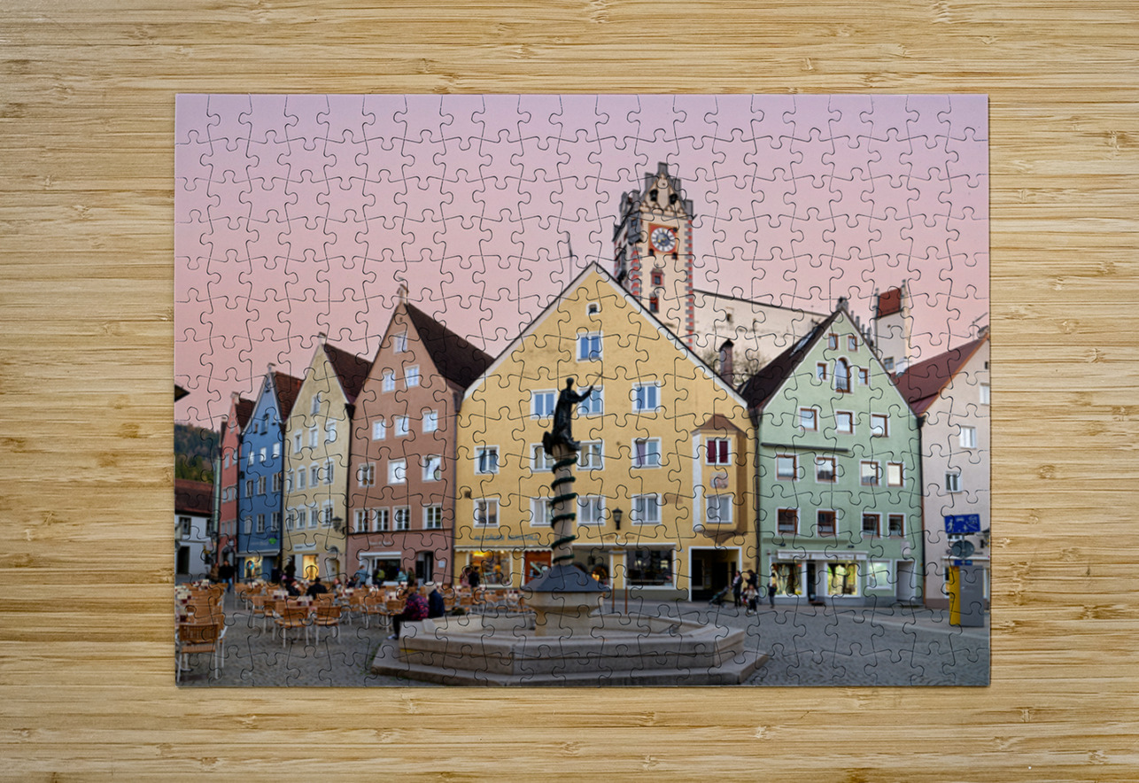 Historic buildings in Fussen on the Romantic Road in Germany Marco Brivio Puzzle printing