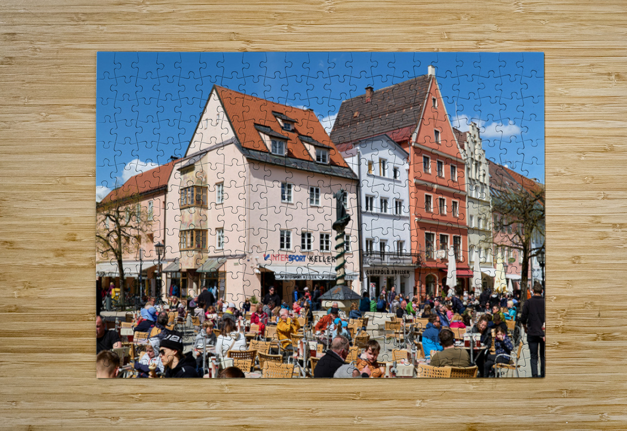 Outdoor dining at restaurants along the Romantic Road in Bavaria Marco Brivio Puzzle printing