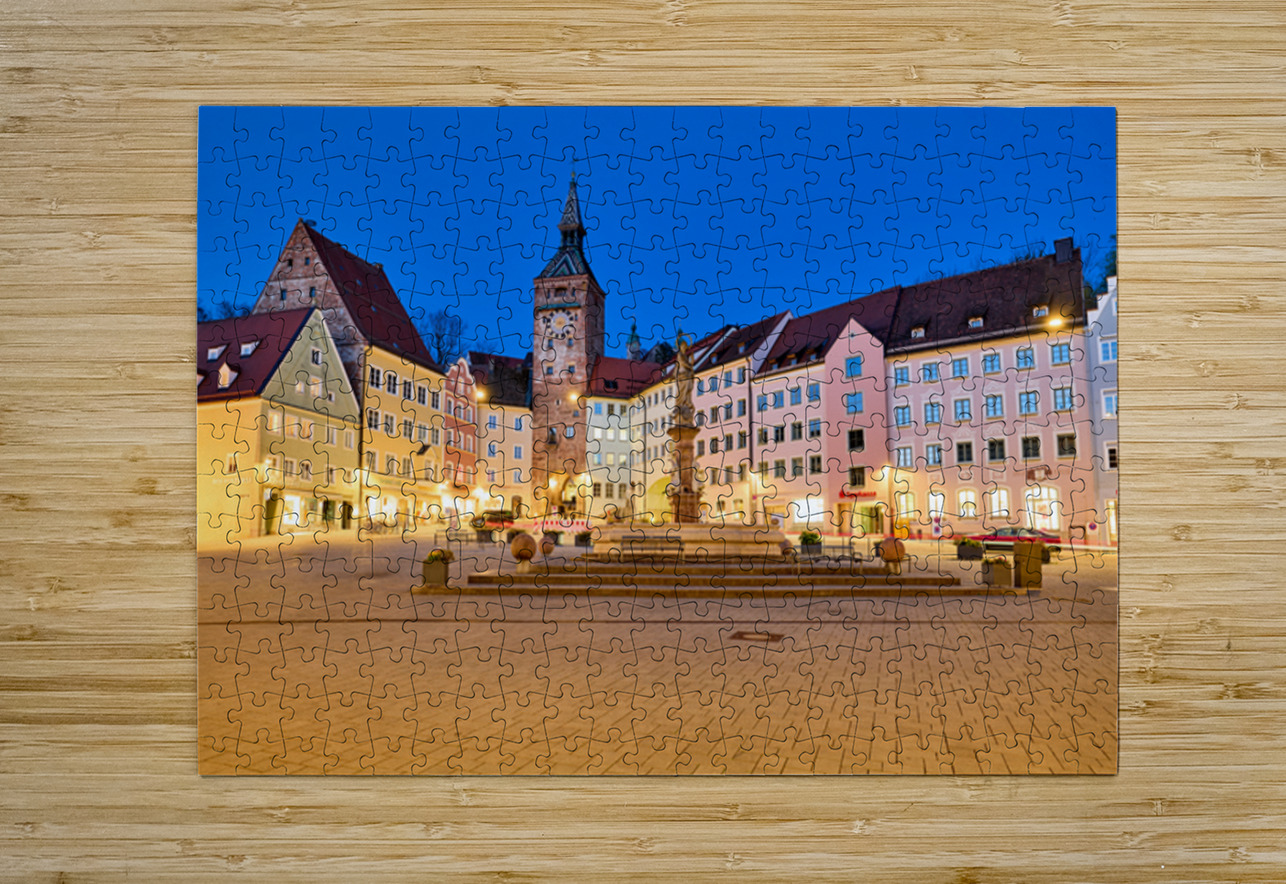 Explore Hauptplatz square in Landsberg am Lech on the Romantic R Marco Brivio Puzzle printing