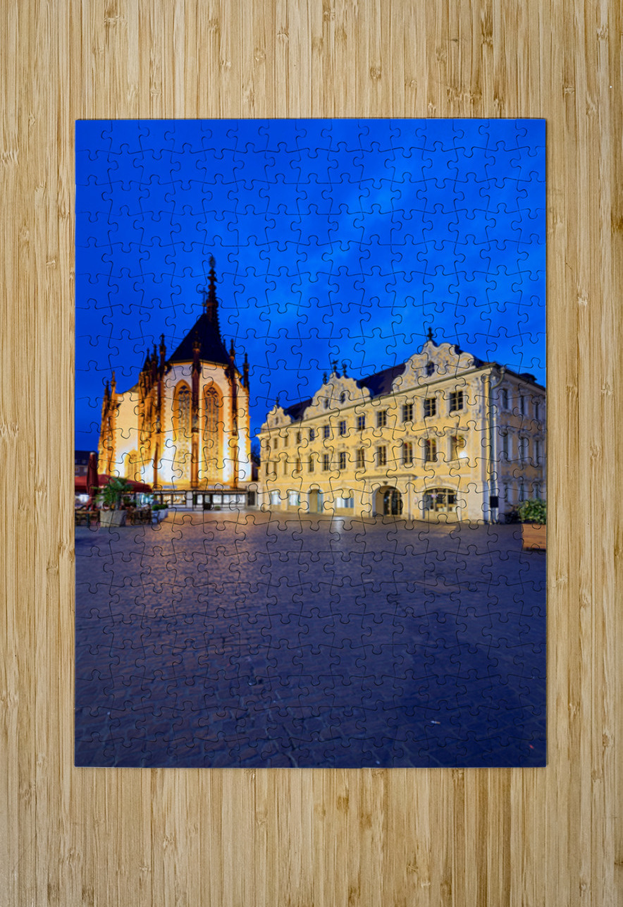 Wurzburg marienkapelle and falcon house on the romantic road Marco Brivio Puzzle printing