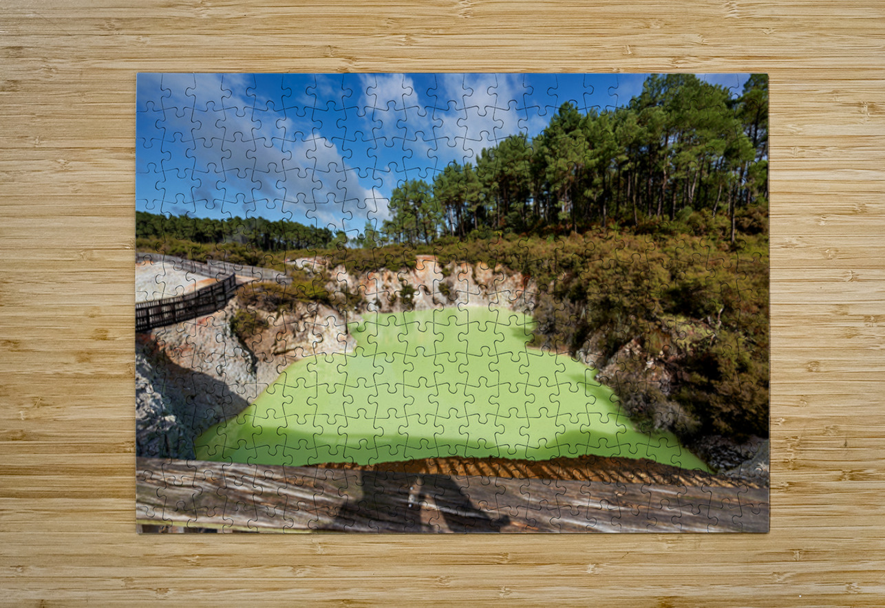 Views of devils bath in waiotapu thermal wonderland rotorua Marco Brivio Puzzle printing