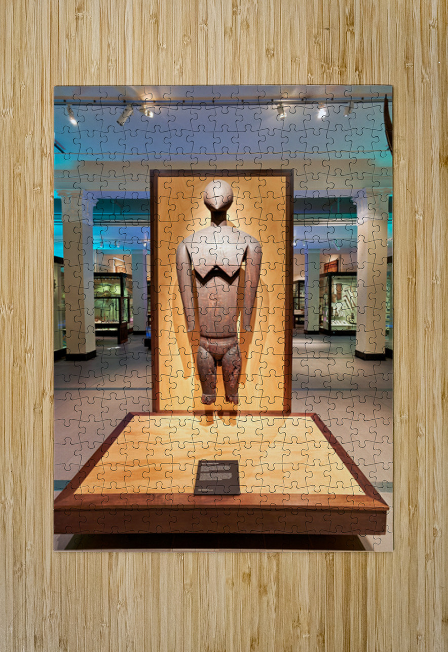 Maori goddess figure Kave on display in Auckland War Memorial Mu Marco Brivio Puzzle printing