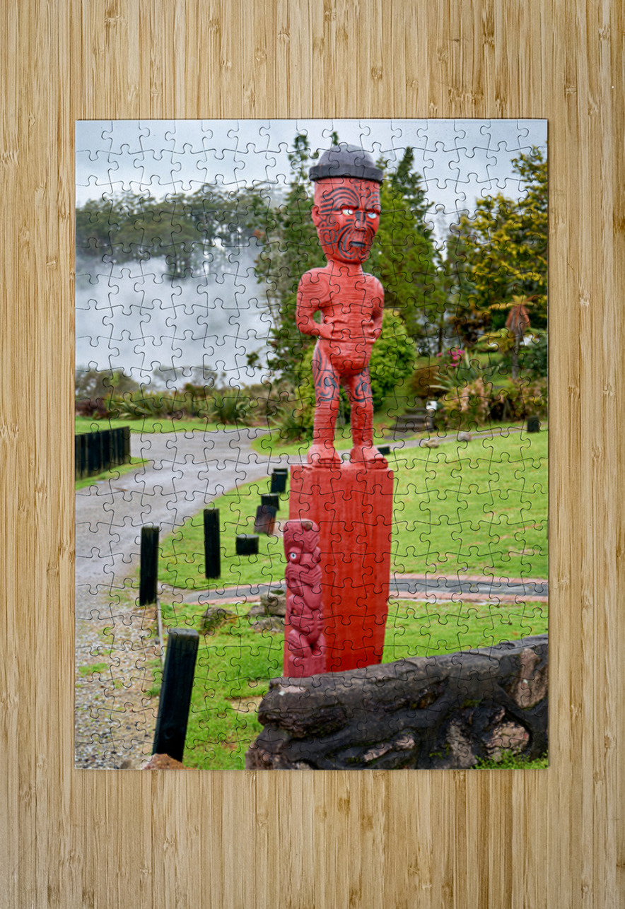Explore Whakarewarewa village in Rotorua New Zealand with carvi Marco Brivio Puzzle printing