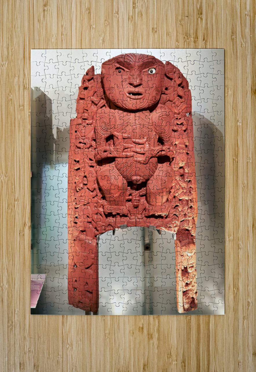 Maori carving in Auckland War Memorial Museum in New Zealand Marco Brivio Puzzle printing