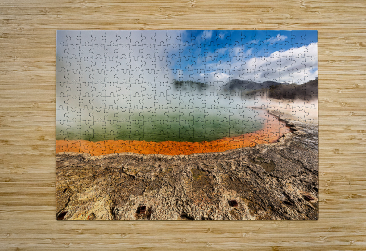 Explore champagne pool at waiotapu thermal wonderland in rotorua Marco Brivio Puzzle printing