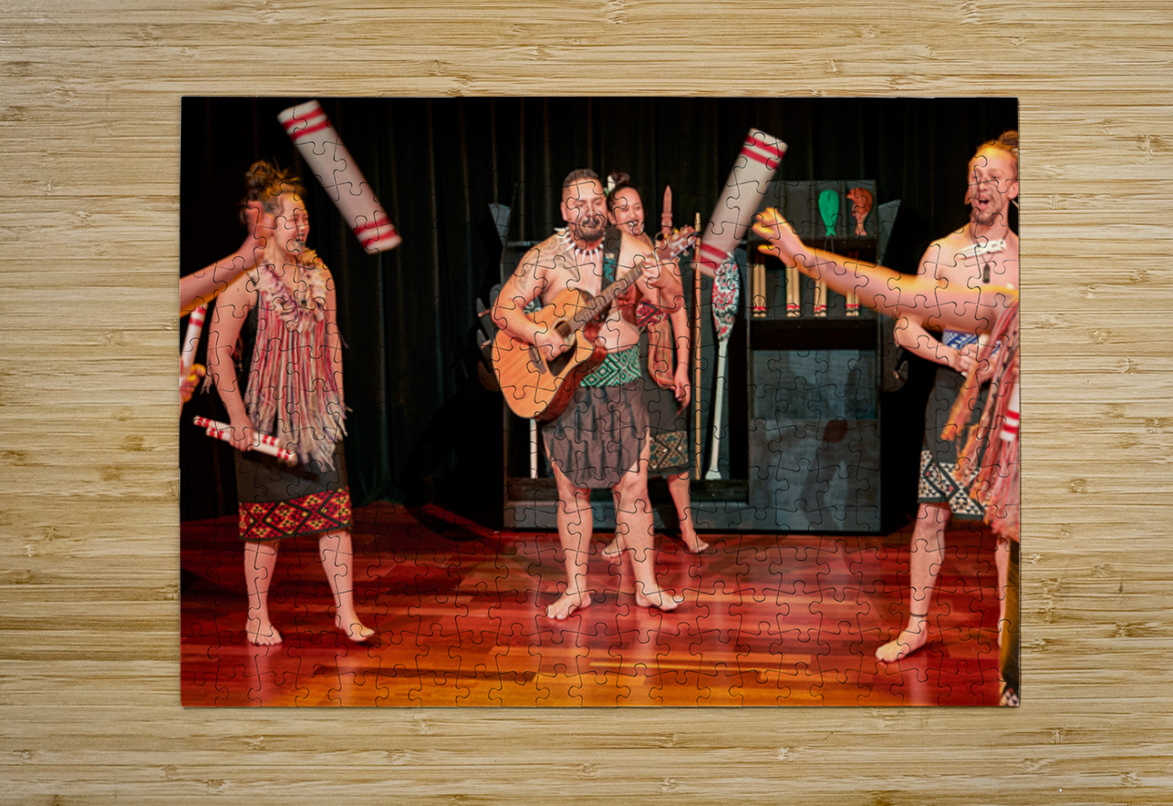 Maori haka dance performance in Auckland New Zealand Marco Brivio Puzzle printing