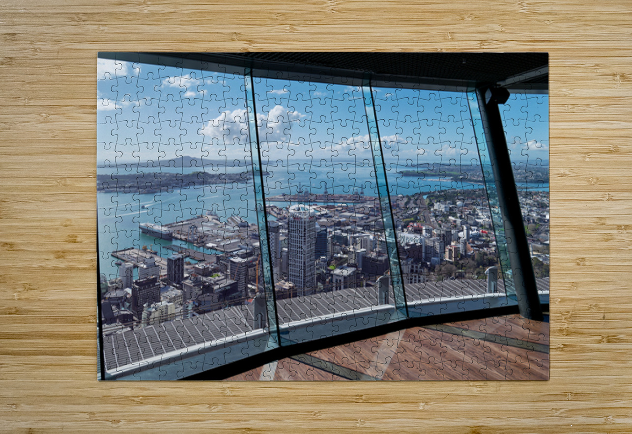 Aerial view of Auckland city and the financial district in New Z Marco Brivio Puzzle printing