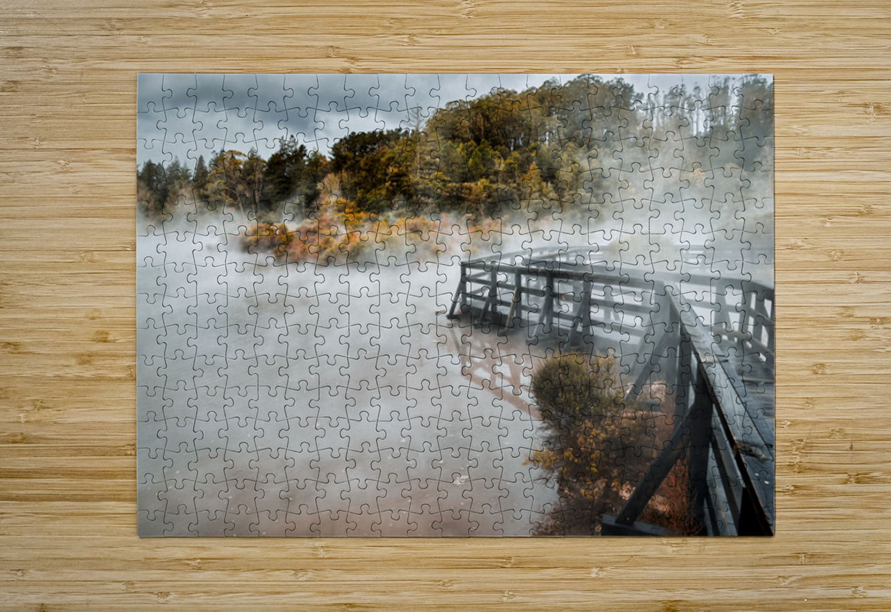 Explore geothermal trails at Whakarewarewa Maori Village in Roto Marco Brivio Puzzle printing
