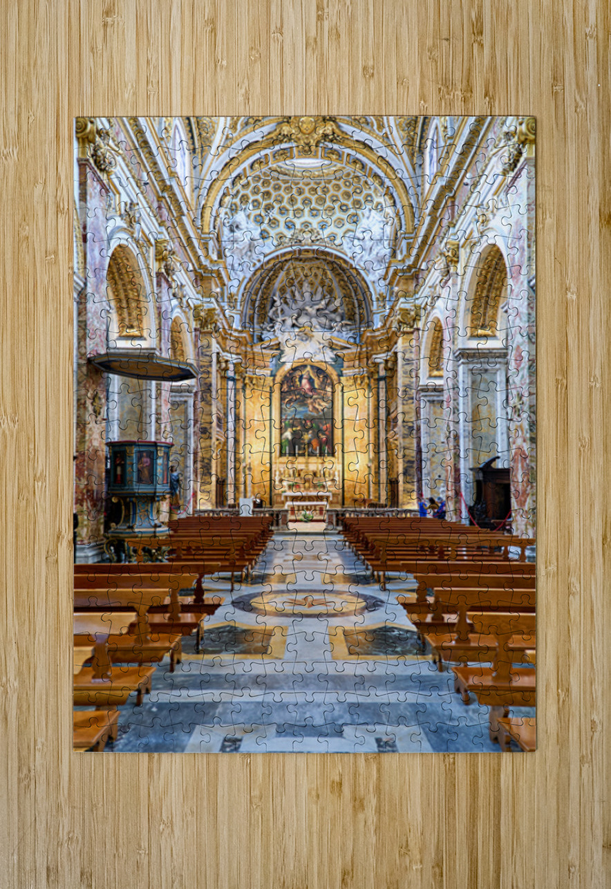 Church of St. Louis of the French in Rome showcases interior des Marco Brivio Puzzle printing