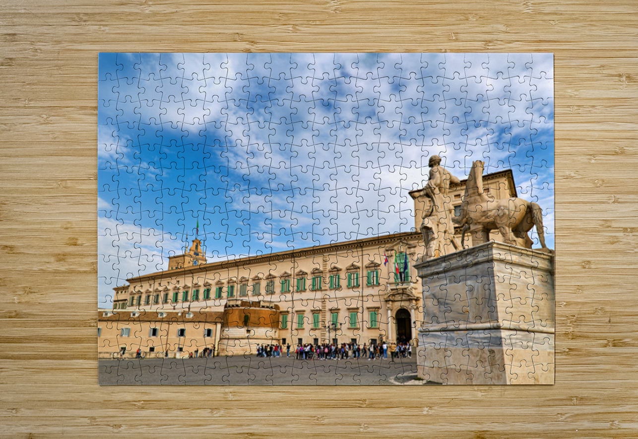 Visitors explore Quirinal Palace in Rome Italy during the day Marco Brivio Puzzle printing