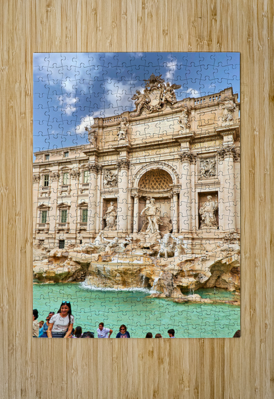 Tourists gather at Trevi Fountain in Rome during a sunny day Marco Brivio Puzzle printing