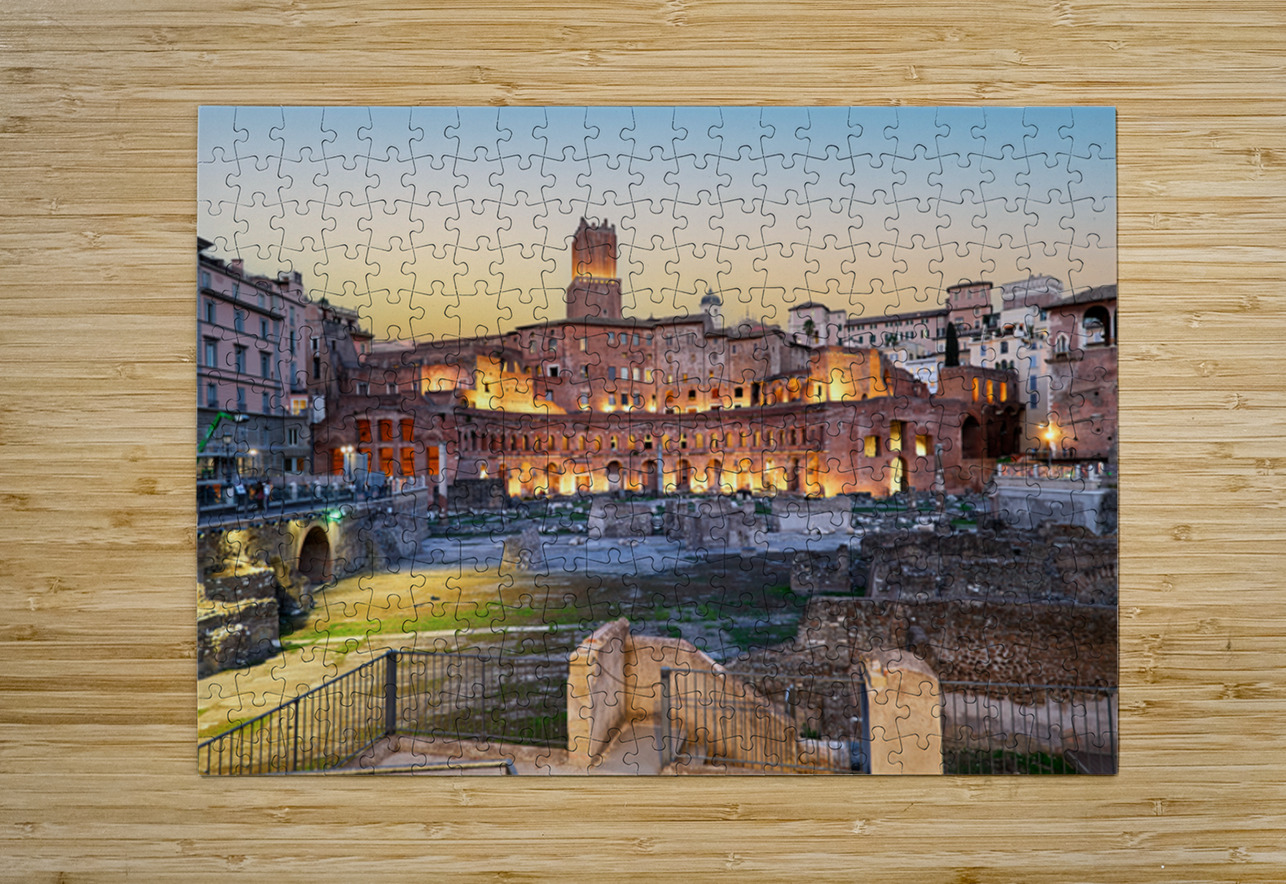 Trajans Market in Rome during sunset at Fori Imperiali Marco Brivio Puzzle printing