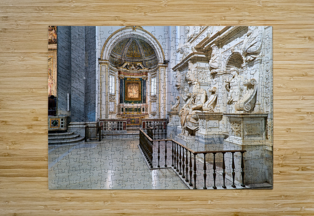 Sculpture of moses by michelangelo in san pietro in vincoli rom Marco Brivio Puzzle printing