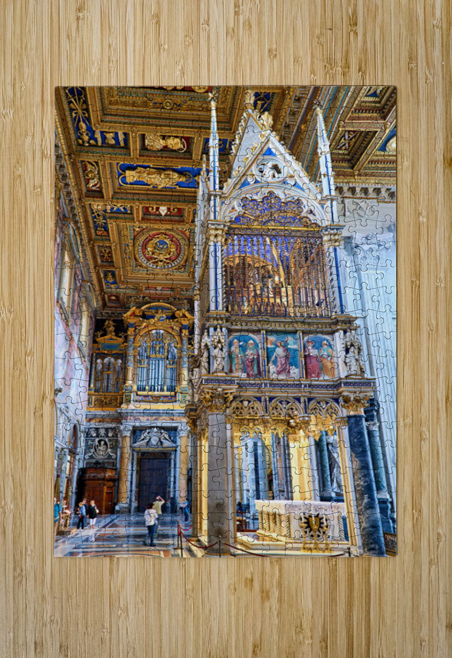 Visit to the Archbasilica Cathedral in Rome Italy during the day Marco Brivio Puzzle printing